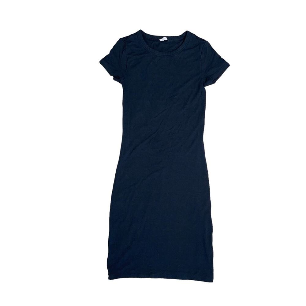 ARITZIA WILFRED FREE Black Short Sleeve Bodycon Midi Dress Women’s Size XXS
